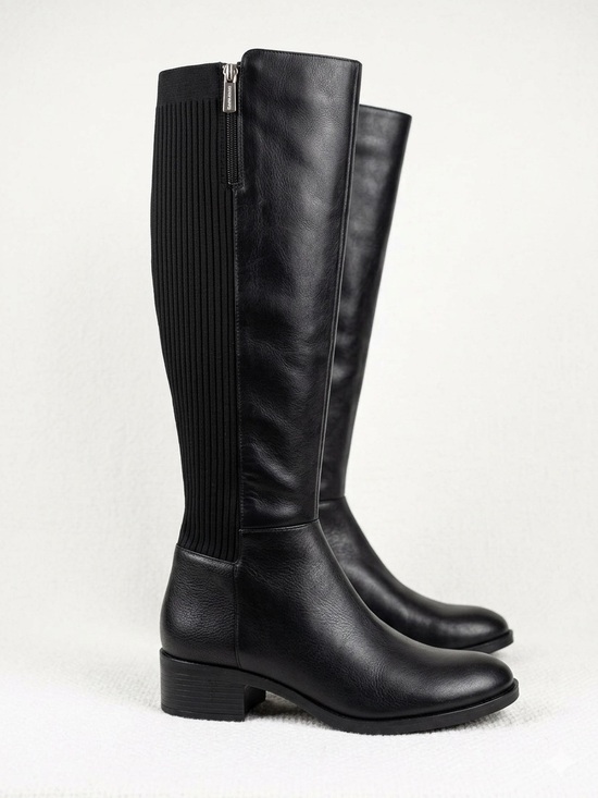 Kenneth Cole Shoes - Kenneth Cole Black Over-the-Knee Stretch Panel Boots